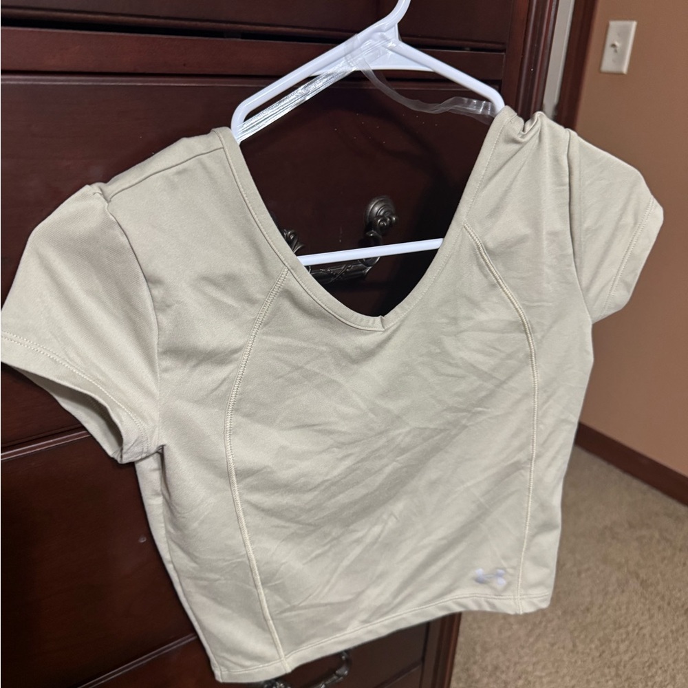 Women's Beige Short Sleeve Top